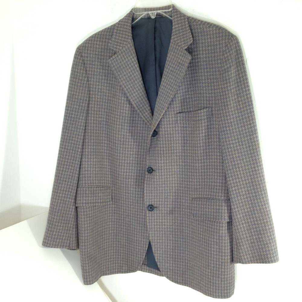 Vintage ACTWU Sport Jacket Wool Feel Suit Coat Blazer USA Made Size L
